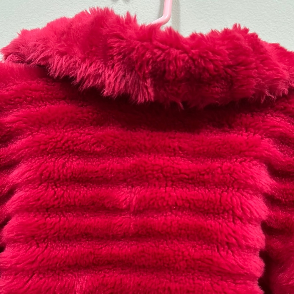 Kids Fuzzy Fuchsia Jacket - Picture 3 of 3
